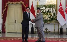 Prabowo Terima Kedatangan PM Singapura Lawrence Wong di Istana Merdeka