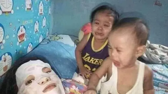 5 Potret Nyeleneh Anak Menangis Dijahili Orang Tua Ini Malah Bikin Ketawa