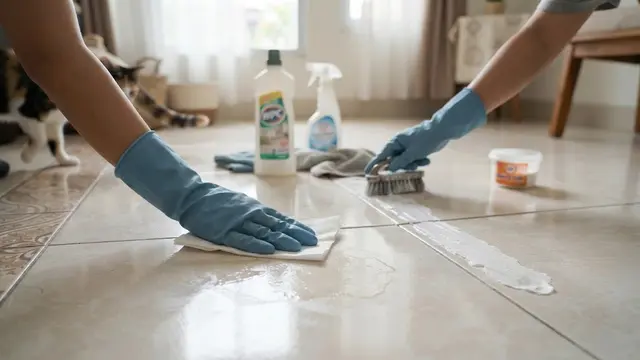 Menghilangkan Bau Kencing Kucing di Lantai Keramik dan Nat