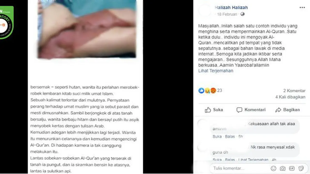 Gambar Tangkapan Layar Foto Luka di Selangkangan