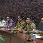  Konferensi pers pemulihan konektivitas layanan pelanggan satelit Telkom 1. Liputan6.com/Andina Librianty