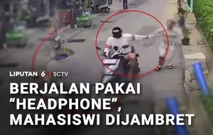 Berjalan Pakai "Headphone", Mahasiswi Dijambret