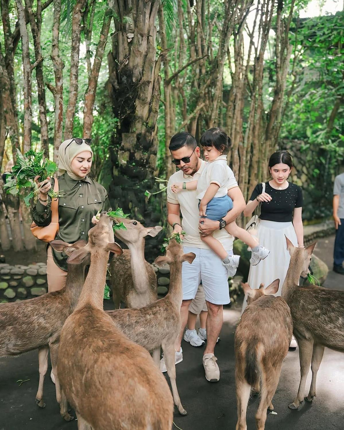 Potret Irish Bella dan Haldy Sabri Ajak Anak Liburan di Bali, Seru Interaksi dengan Hewan di Kebun Binatang