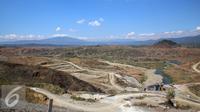 Suasana lokasi Waduk Jatigede di Sumedang, Jawa Barat, Senin (31/8/2015). Bendungan ini akan ditutup mulai senin ini dan diperkirakan akan menggenangi lebih kurang 4.000 ha selama satu tahun. (Liputan6.com/Faizal Fanani)