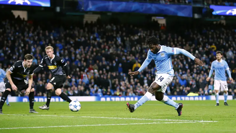 Striker Manchester City, Wilfried Bony (Liputan6.com)