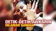 Kabar bahagia datang dari influencer, Karin Novilda alias Awkarin. Dilaporkan, Awkarin baru saja dilamar oleh kekasihnya, Gangga, Senin (29/11/21). Dalam video yang beredar di linimasa, tampak Gangga melamar Awkarin ketika sedang menyanyikan lagu Kis...