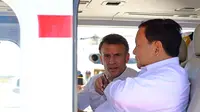 Momen Akrab Prabowo dan Macron Satu Helikopter Saat Menuju Akmil Magelang