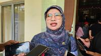 Kepala Dinas Kesehatan Kota Depok, Mary Liziawati usai mengikuti rapat Paripurna DPRD Kota Depok. (Liputan6.com/Dicky Agung Prihanto)
