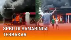 Kebakaran hebat terjadi sebuah SPBU di Samarinda viral di media sosial.