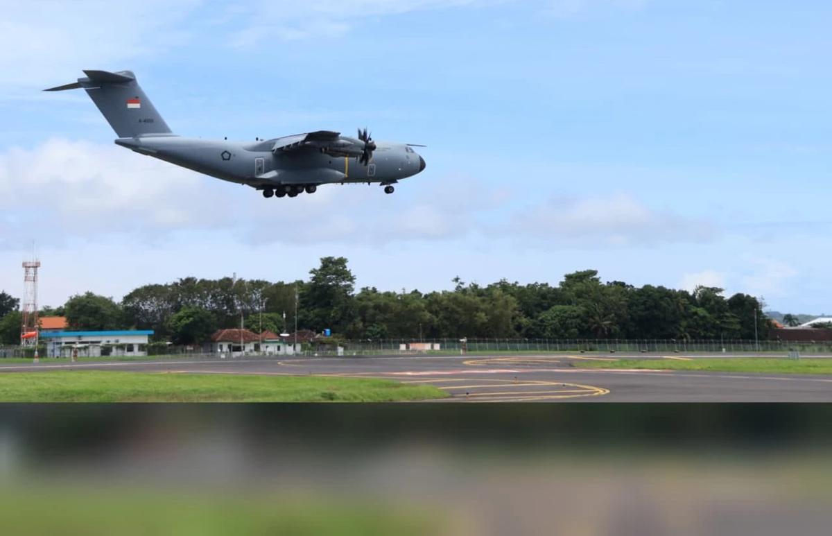 FOTO: Koopsudnas Uji Sistem Pendaratan Airbus A400M di Bali
