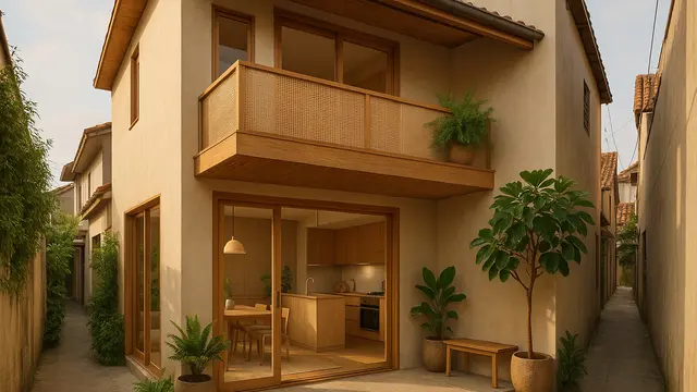 Desain Rumah Japandi di Gang Sempit