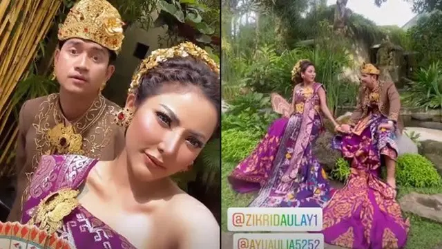 6 Gaya Pemotretan Zikri Daulay dan Ayu Aulia Pakai Baju Adat Bali, Bak Prewedding
