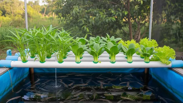 Ide Kebun Mini Kombinasi Hidroponik, Kandang Ayam, dan Kolam Lele