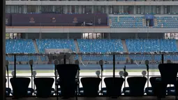 Stadion Nasional Morodok Techo bisa dibilang sebagai main event selama SEA Games 2023. (Bola.com/Abdul Aziz)