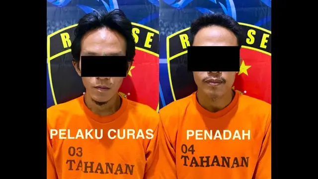 Polisi meringkus begal sadis dan penadah hasil curian di Lampung Tengah. (Liputan6.com/Istimewa).