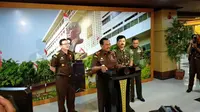 Jaksa Agung M Prasetyo dan Panglima TNI Marsekal Hadi Tjahjanto. (Liputan6.com/Nafiysul Qodar)