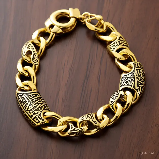 Gelang Rantai Arab Desain Hollow (Created by AI)