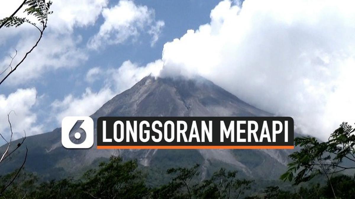 VIDEO: Puluhan Kali Guguran Material dari Puncak Gunung Merapi