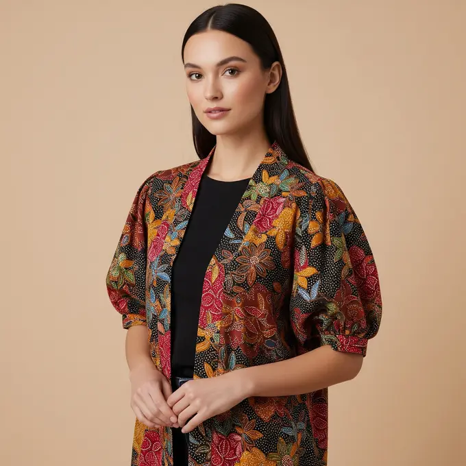 9 Model Batik Lengan Puff Volume Formal, Tampil Anggun dan Modern