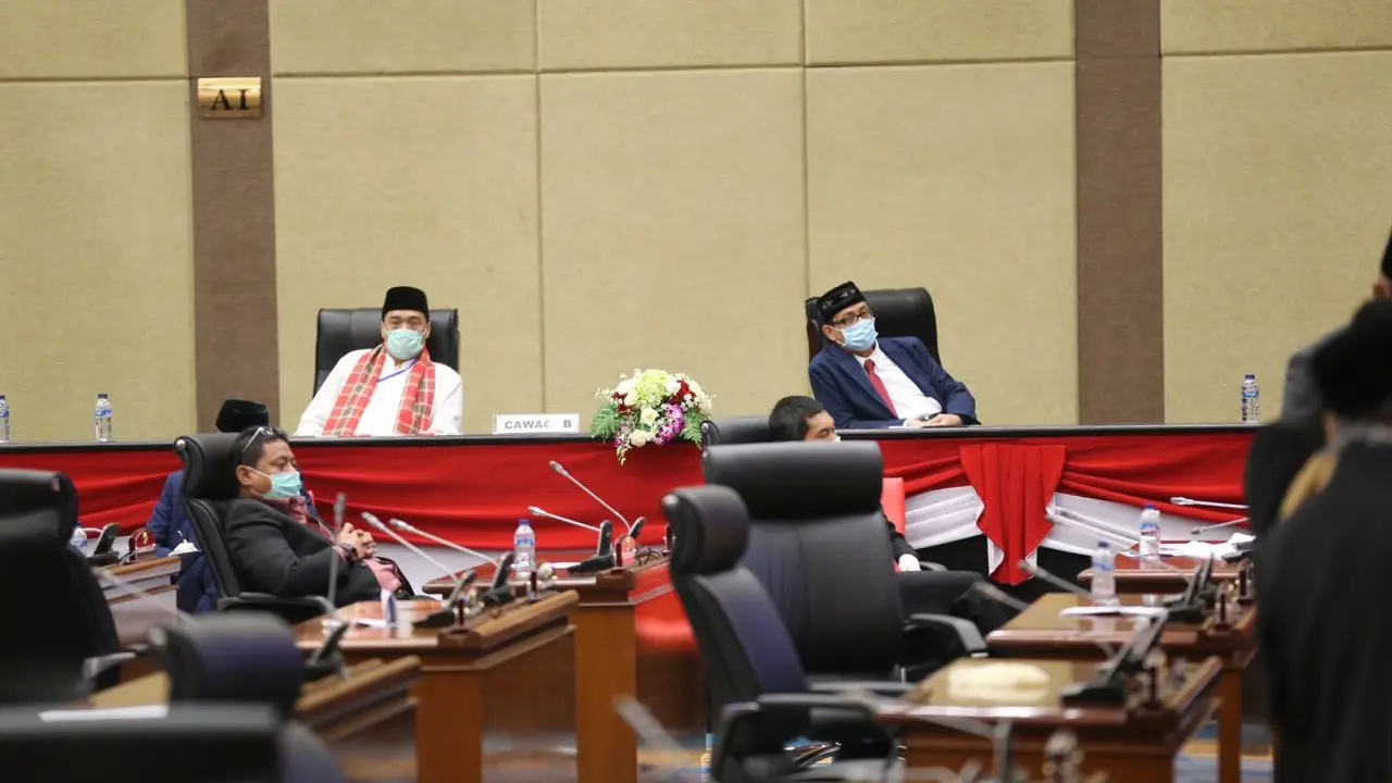 Ahmad Riza Patria dan Nurmansjah Lubis saat oemilihan Wakil Gubernur DKI Jakarta di DPRD DKI Jakarta. (Dok: DPRD DKI)