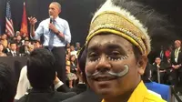 Billy saat berada di Amerika Serikat, saat mendapatkan undangan dari Young South East Asian Leaders Initiative dan bertemu dengan Barrack Obama. (Liputan6.com/Billy Mambrasar/Katharina Janur)