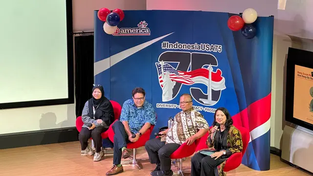 Diskusi "Deep Ocean Potential of Indonesia" yang diselenggarakan oleh Kedubes Amerika Serikat (AS) di @america, Jakarta, Selasa (9/7/2024). (Liputan6/Benedikta Miranti)