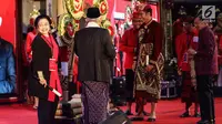 Ketua Umum PDIP Megawati Soekarnoputri (kiri) saat akan membuka Kongres V PDIP di Bali, Kamis (8/8/2019). Kongres V PDIP berlangsung pada 8-10 Agustus 2019. (Liputan6.com/JohanTallo)
