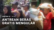 Di mana ada bahan pokok gratis, di situ ada serbuan warga. Ratusan warga rela mengantre panjang, demi mendapatkan beras gratis dari pemerintah.