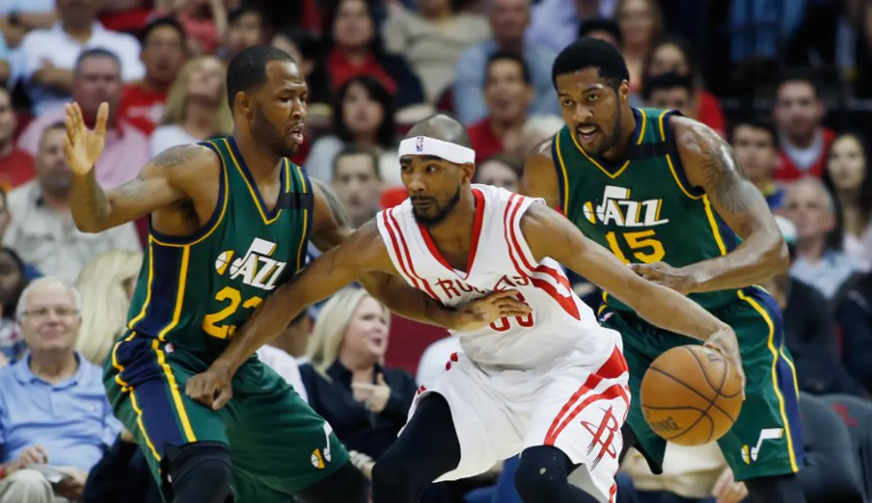 Houston Rockets akhirnya mampu mengunci kemenangan 117-91 atas Utah Jazz. (SCOTT HALLERAN/GETTY IMAGES NORTH AMERICA/AFP)