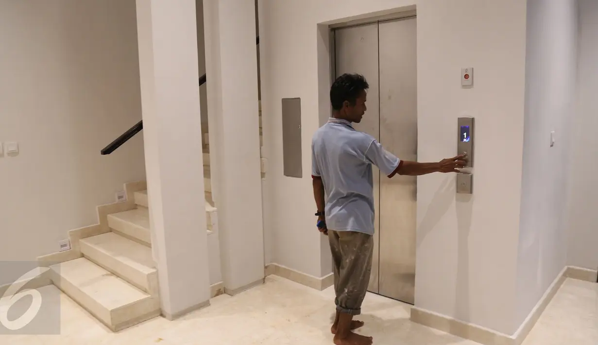 Bagian dalam rumah SBY yang dilengkapi dengan lift di Kuningan Timur VII, kawasan Mega Kuningan, Jakarta Selatan, (29/10). Rumah dengan luas sekitar 700 meter persegi itu terdiri dari dua lantai. (Liputan6.com/HO)