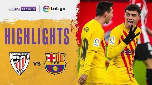 Berita video highlights Liga Spanyol 2020/2021 antara Athletic Bilbao melawan Barcelona yang berakhir dengan skor 2-3, di mana Lionel Messi menorehkan 2 gol dalam laga tersebut, Kamis (7/1/2021) dinihari WIB.