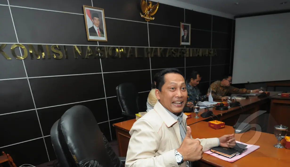  Kepala Bareskrim Inspektur Jenderal Polisi, Budi Waseso saat memenuhi panggilan Komnas HAM terkait penangkapan Bambang Widjojanto, Jakarta, Jumat (30/1/2015). (Liputan6.com/Herman Zakharia)