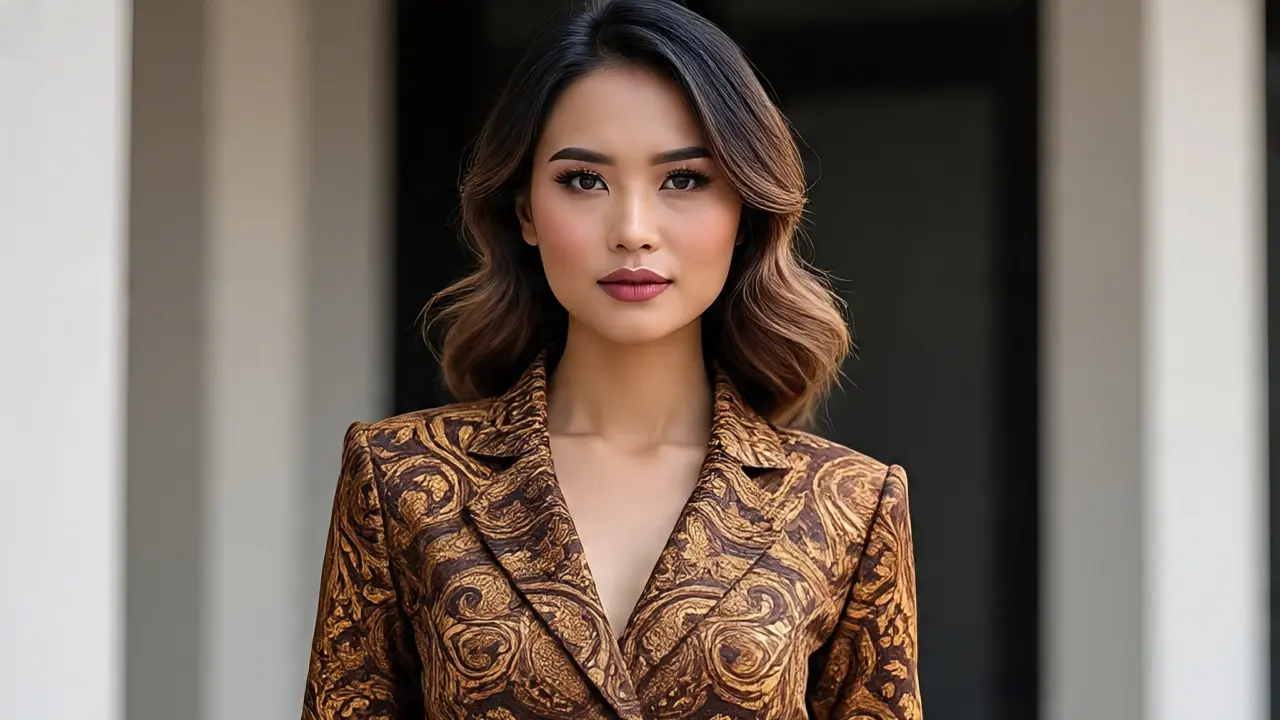 Model Baju Batik Blazer Wanita Terbaru