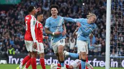 Hasil ini memastikan Manchester City keluar sebagai juara Carabao Cup musim 2025/2026. Arsenal yang dilatih Mikel Arteta harus puas mengakhiri perjalanan mereka sebagai runner-up. (AP Photo/Richard Pelham)