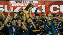 Timnas Singapura saat menjadi juara AFF Cup 2012 (PORNCHAI KITTIWONGSAKUL / AFP)