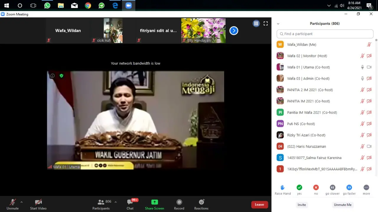 Wafa Indonesia menggelar acara Indonesia Mengaji yang diikuti Wakil Gubernur Jawa Timur Emil Elestianto Dardak (Istimewa)