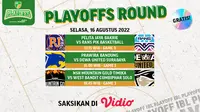 Link Live Streaming IBL Playoff 2022 di Vidio Hari Ini : Pelita Jaya Bakrie vs RANS PIK Basketball