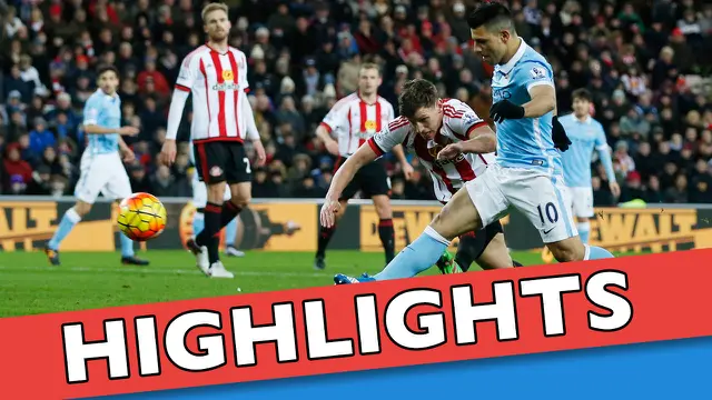 Sunderland vs Man City 0-1, Gol Tunggal Aguero Selamatkan City