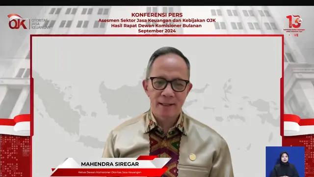 Bos OJK: Bank Sentral Global Pangkas Suku Bunga, Stabilitas Jasa Keuangan Indonesia Tetap Terjaga