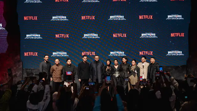 Konferensi pers Joko Anwar’s Nightmares and Daydreams. [Foto: Netflix]