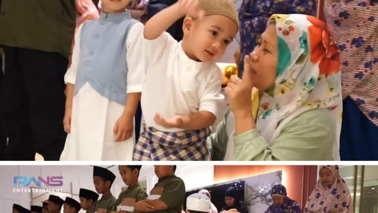 Tingkah Gemas Rayyanza saat Salat Berjamaah, Sujud Sendiri Berkali-kali Sampai Joget Baby Shark