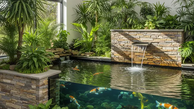 Kolam Ikan Batu Alam Modern