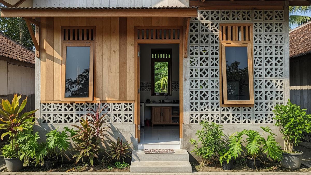 9 Rumah Desa Kombinasi Kayu dan Roster agar Lebih Adem, Ciptakan Hunian Estetik