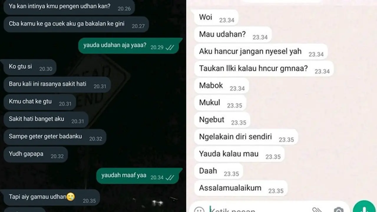 6 Chat Pertengkaran Menuju Putus dari Pacar Ini Penuh Drama, Bikin Nyesek