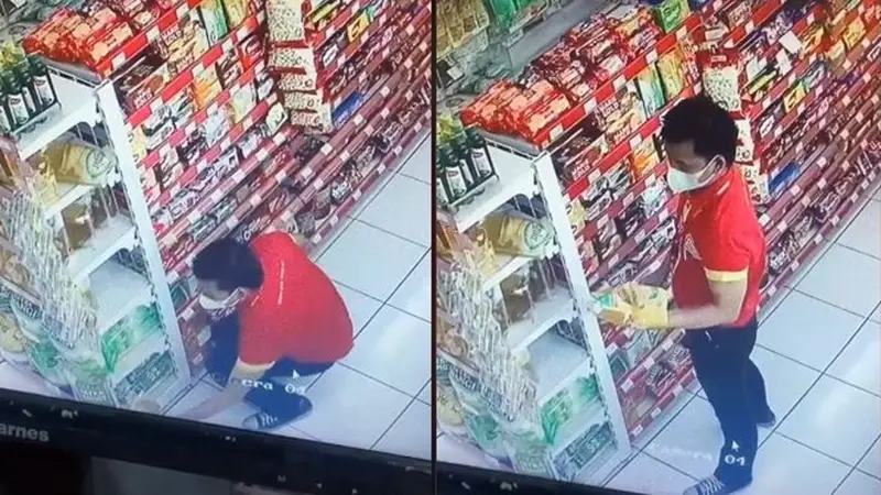 Terekam CCTV, Pegawai Minimarket Ini Miliki Reflek Cepat Layaknya Spider-Man