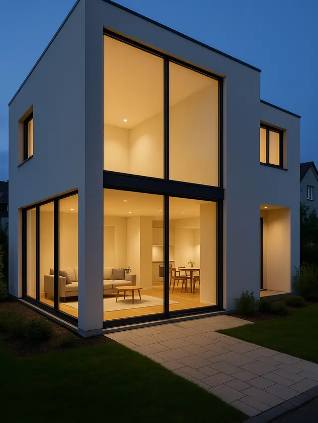 Rumah Minimalis Modern dengan Kaca Luas (Foto: ChatGPT)