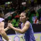 Ganda putri Indonesia, Greysia Polii/Apriyani Rahayu, menyingkirkan unggulan ketujuh asal China, Huang Yaqiong/Yu Xiaohan, pada babak perempat final Hong Kong Terbuka Super Series 2017, Jumat (24/11/2017). (PBSI)