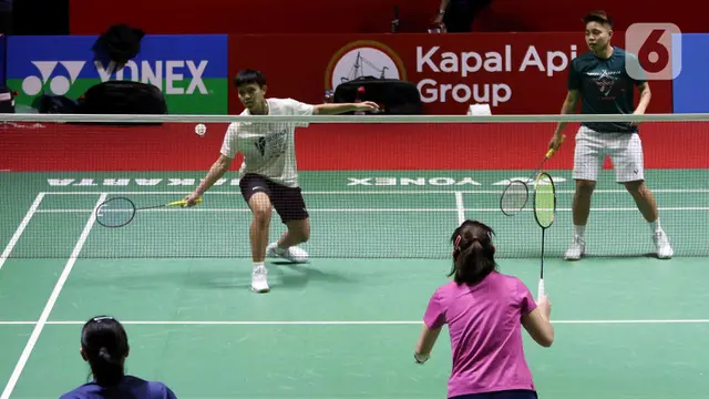 Intip Latihan Pebulutangkis Indonesia Jelang Berlaga di Indonesia Open 2023