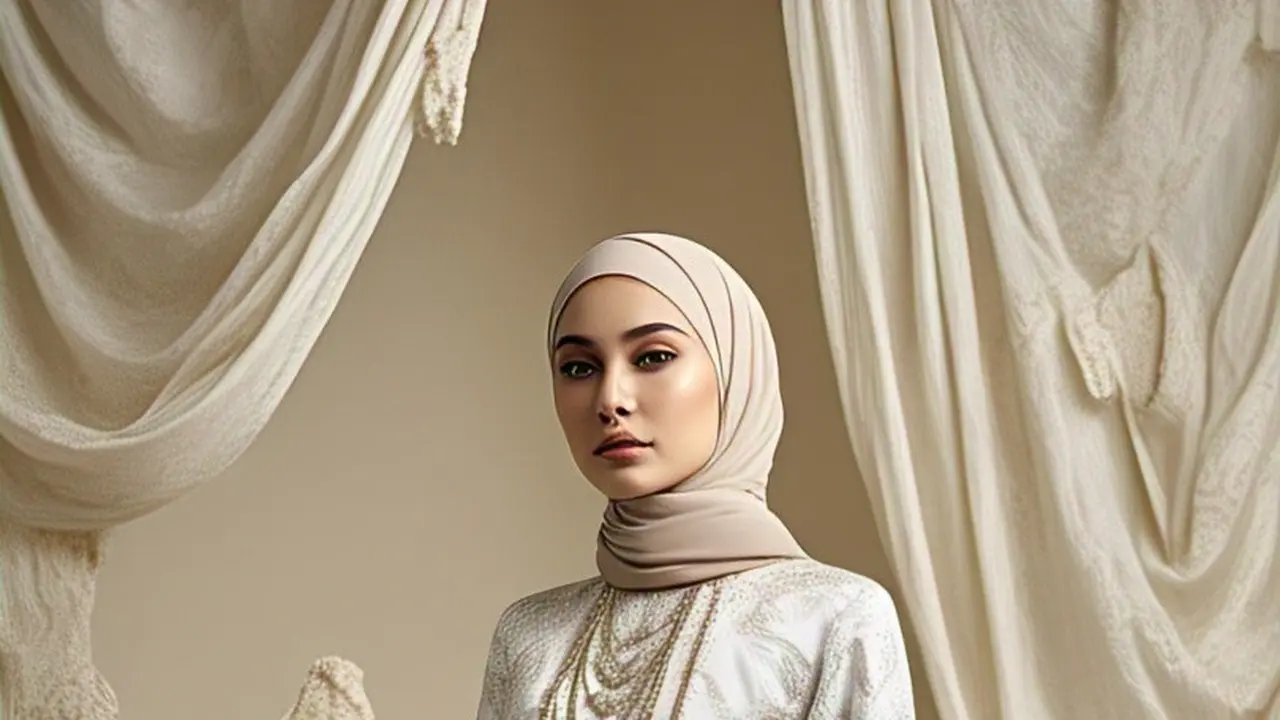 Model Tunik Putih Elegan untuk Lebaran