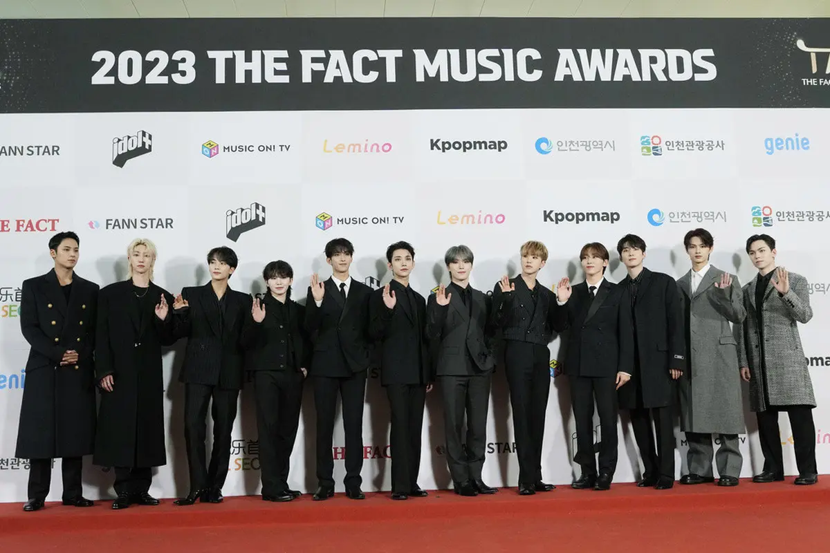 Grup Kpop, SEVENTEEN, akan Beri Pesan Positif di Forum Pemuda UNESCO (AP Photo/Ahn Young-joon)